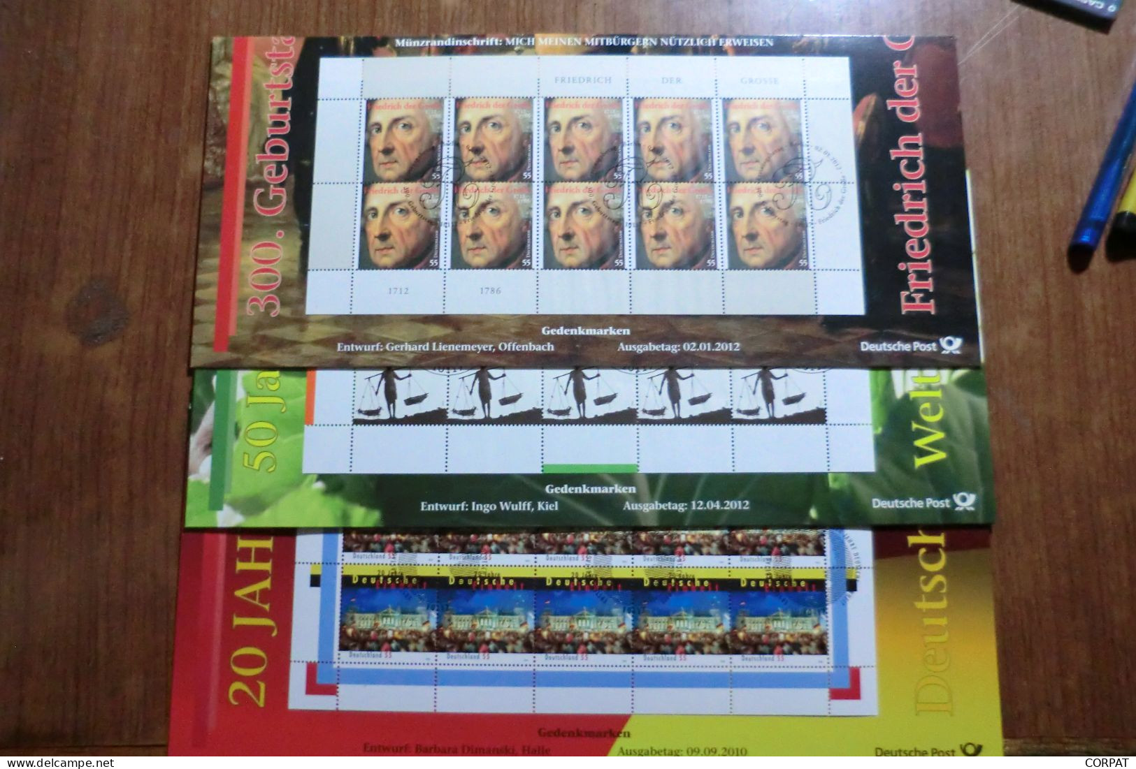 Germany.9 Souvenir Sheet  F.D.C. From 2010 To 2014    (5 Photos) - Gebraucht