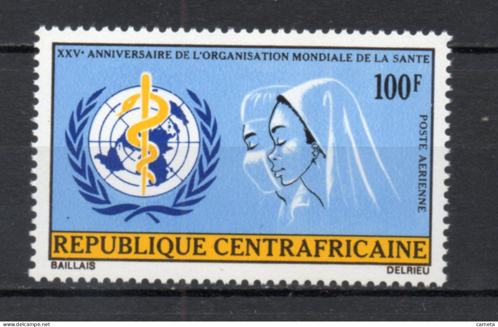 CENTRAFRIQUE PA  N° 115   NEUF SANS CHARNIERE COTE 2.00€    SANTE OMS - Zentralafrik. Republik