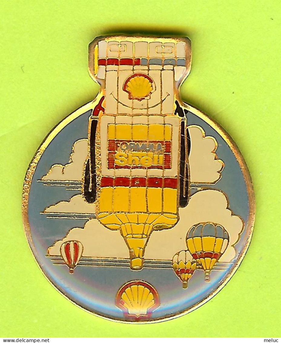 Pin's Carburant Shell Montgolfière Pompe - 4U17 - Montgolfier