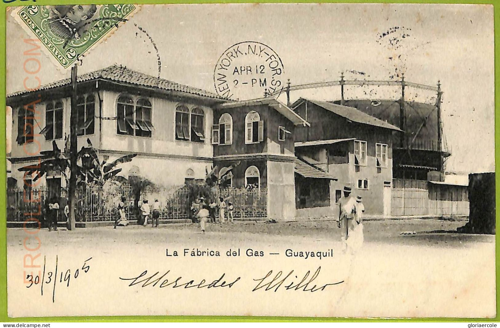 Af2396 - ECUADOR - Vintage Postcard -  Guayaquil - 1905 - Ecuador