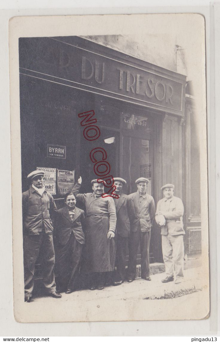 Carte Photo Commerce Bar Du Trésor Tél C01-37 Paris Localisation à Confirmer - Cafés, Hôtels, Restaurants