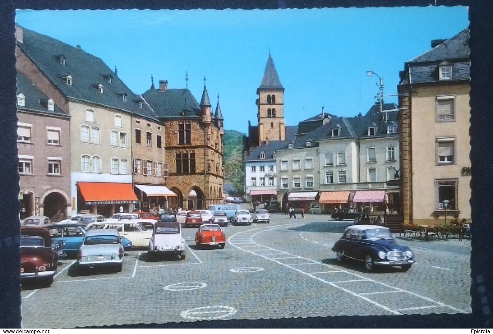 ► Cpsm Couleur Automobile  Goggomobil Coupé,  2CV Et DKW ECHTERNACH (Gd Duché Luxembourg) - Echternach