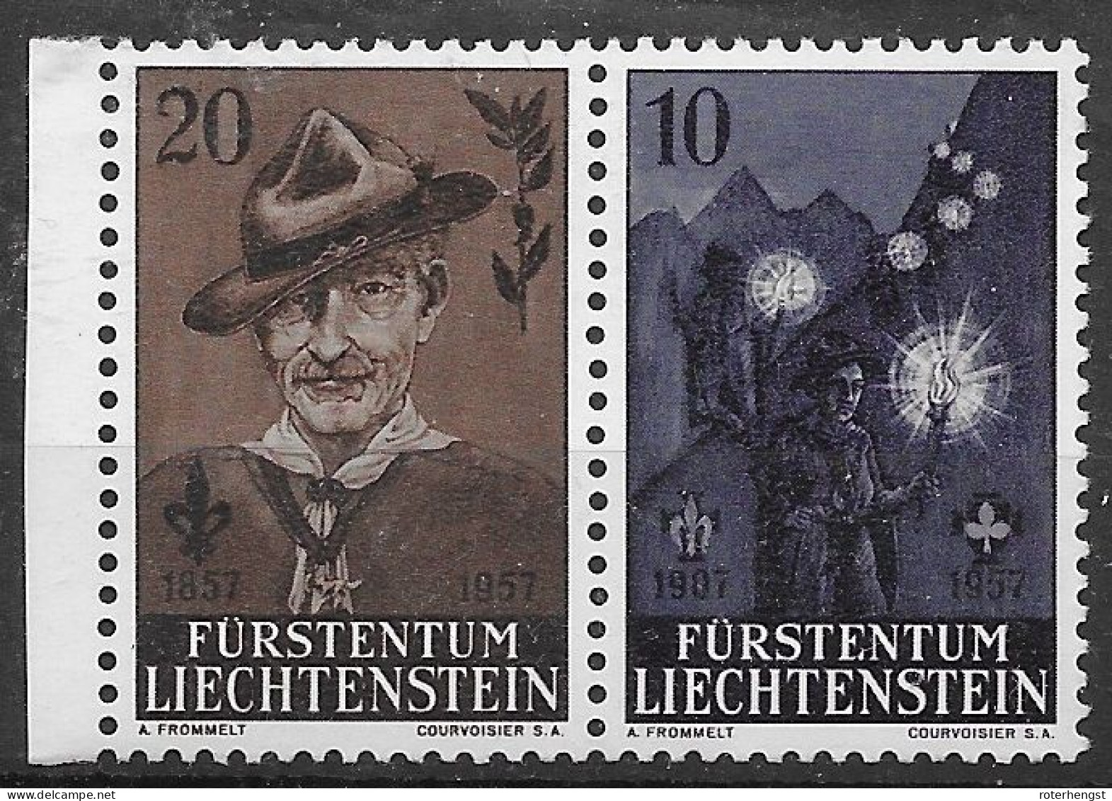 Liechtenstein Mnh ** 1957 5 Euros - Ungebraucht