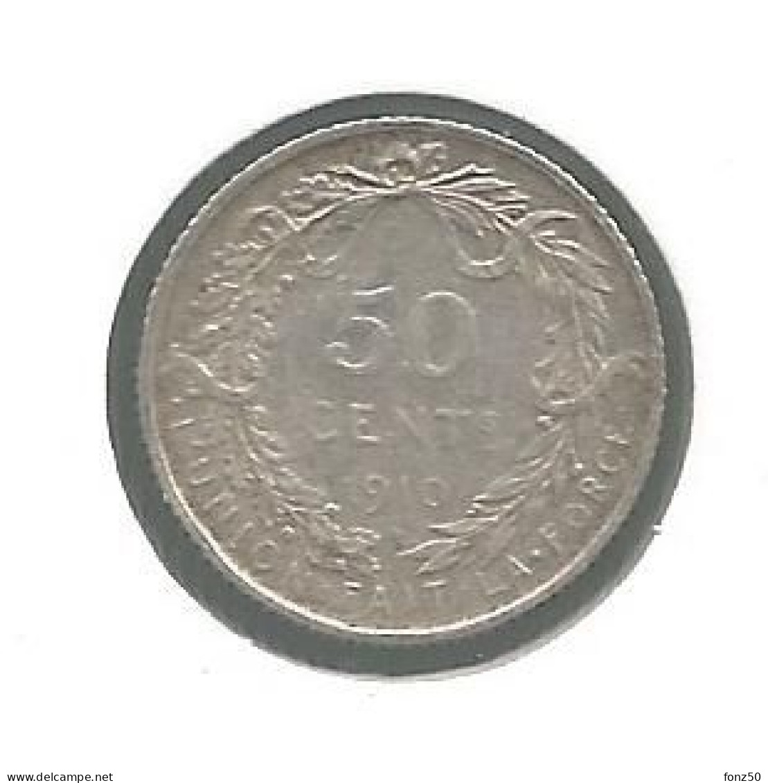 ALBERT I * 50 Cent 1910 Frans * Prachtig * Nr 12787 - 1 Franc