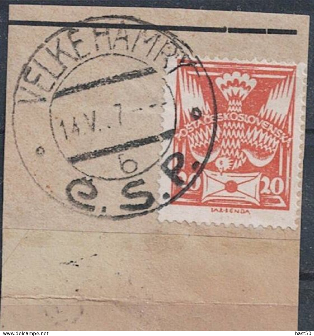 Tschecheslowakei CSSR - Taube Mit Brief Briefstück Mit Stempel Von Velke Hamry (MiNr: 167) 1937 - Usati