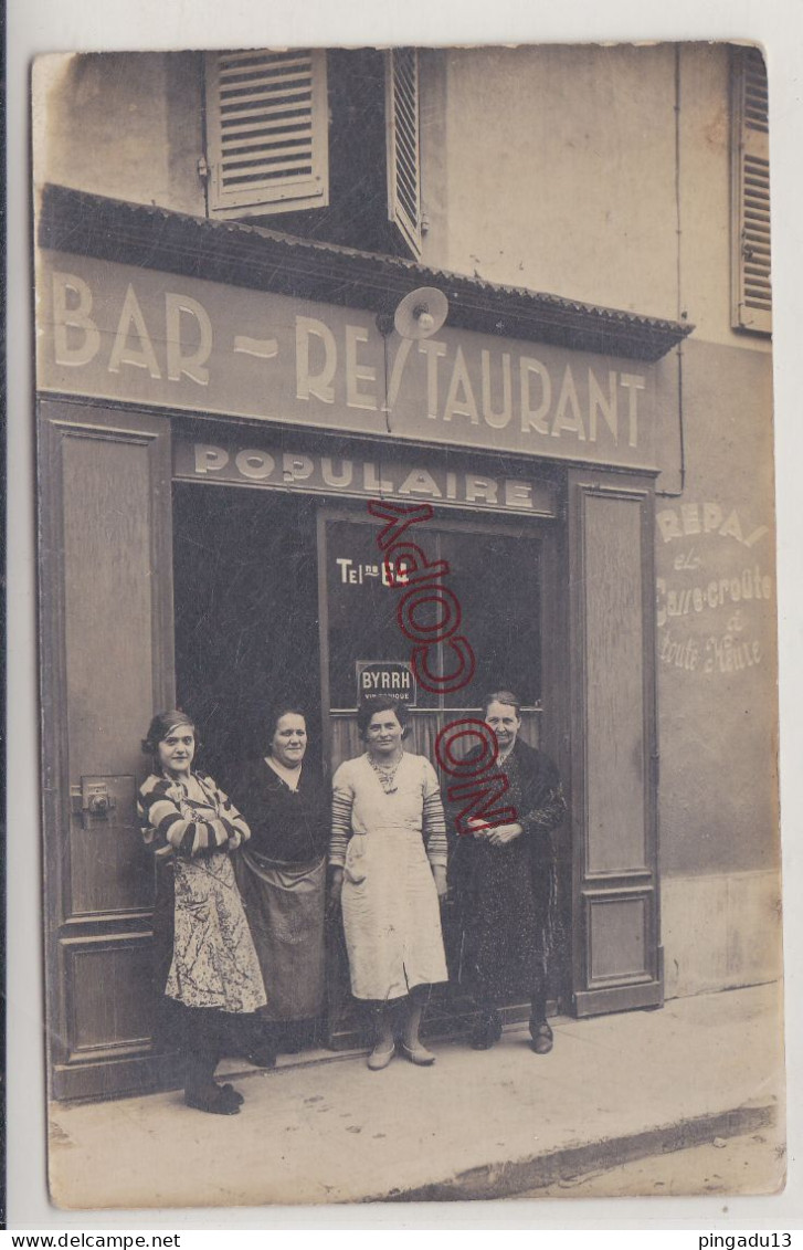 Carte Photo Commerce Bar Restaurant Populaire Tél 64 à Situer - Cafes