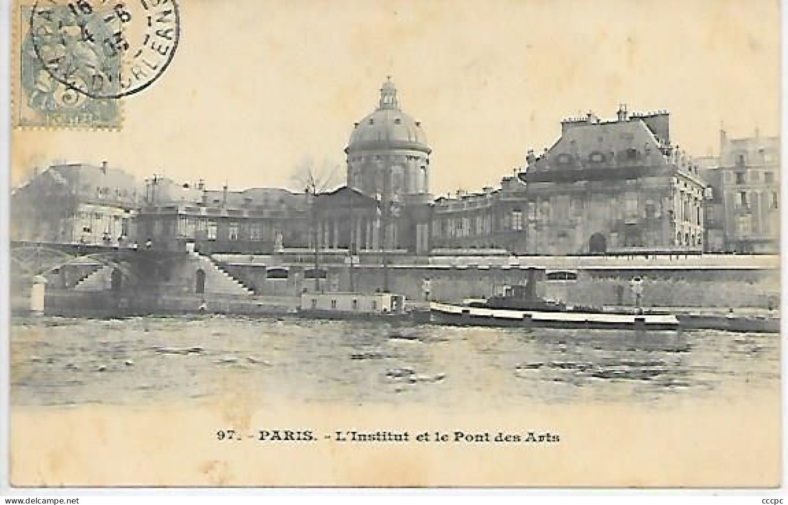 CPA Paris L'Institut Et Le Pont Des Arts - Paris (06)