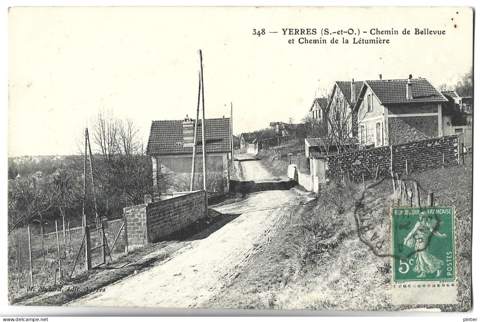 YERRES - Chemin De Bellevue Et Chemin De La Létumière - Yerres