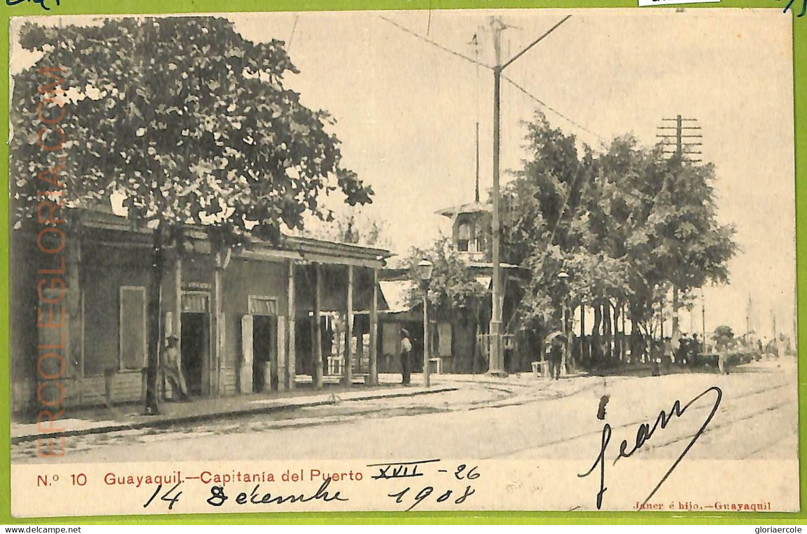 Af2401 - ECUADOR - Vintage Postcard -  Guayaquil - 1908 - Equateur