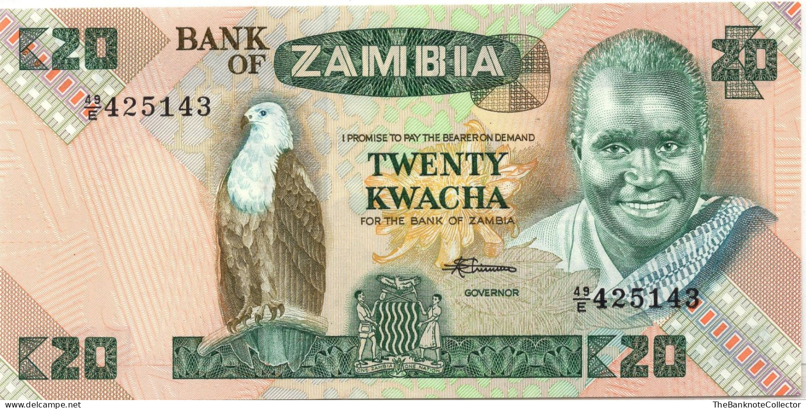 Zambia 20 Kwacha ND 1980 P27 UNC - Zambia