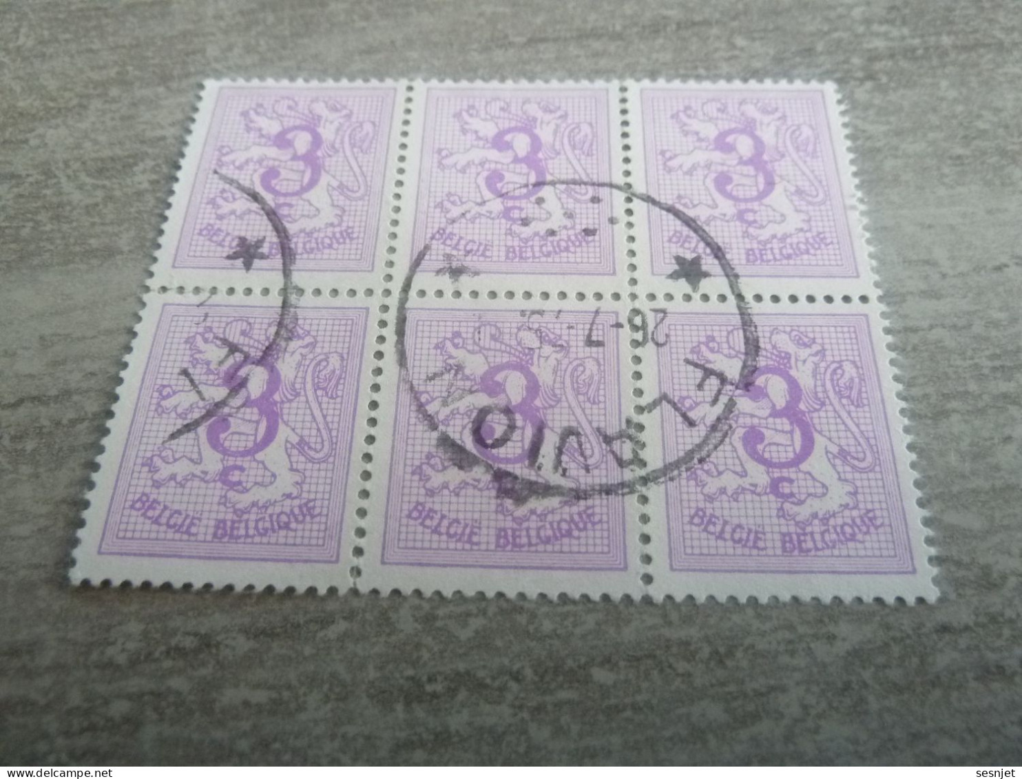Belgique - Lion - 3c. - Rose - Six Oblitérés - Année 1950 - - Used Stamps