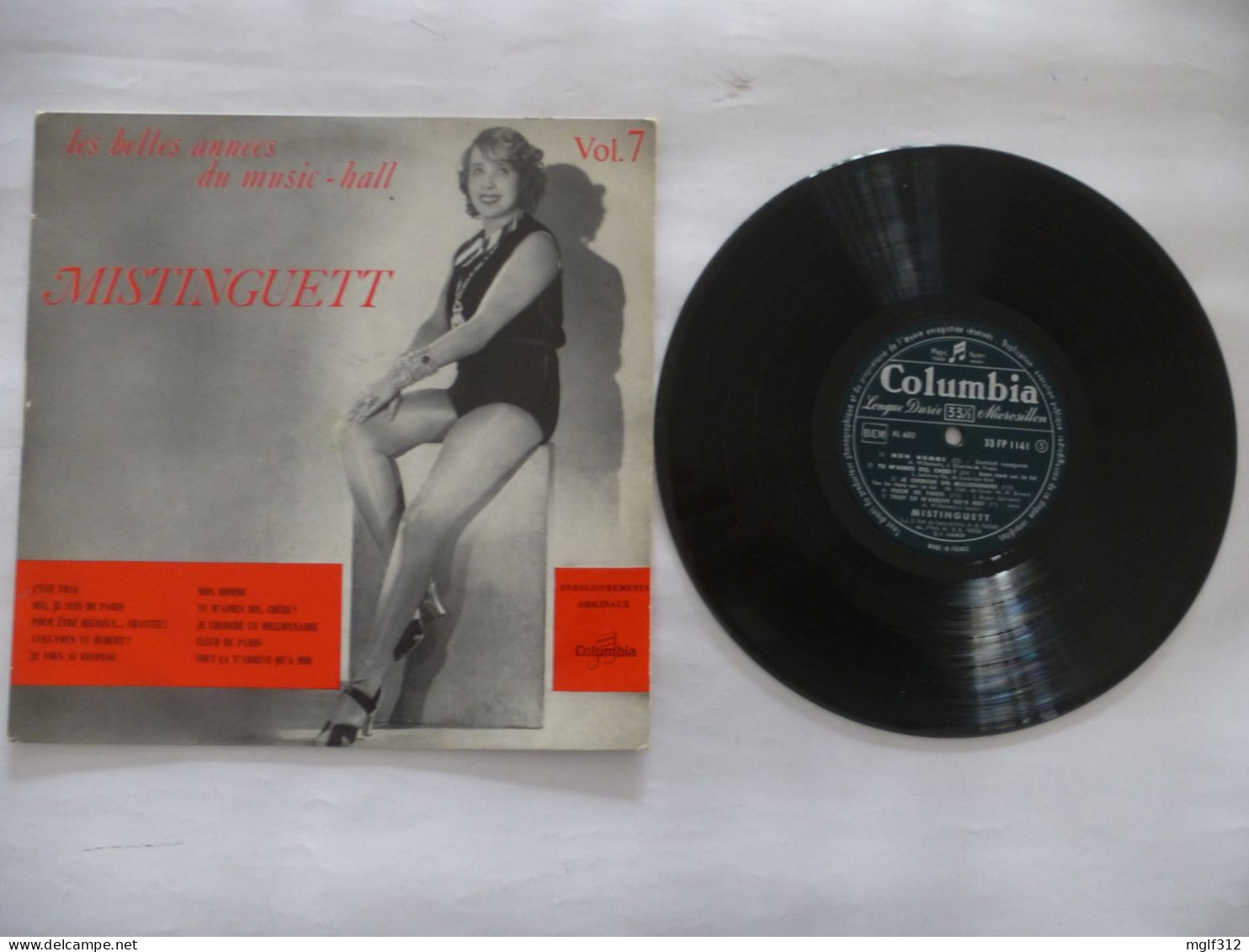 MISTINGUETT : Les Belles Années Du Music-hall : Vinyle 25 Cm - 10 Titres -  COLUMBIA FP 1141 - Autres - Musique Française