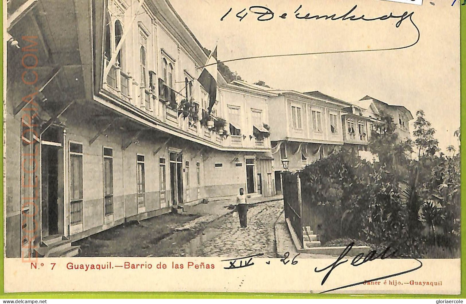 Af2403 - ECUADOR - Vintage Postcard -  Guayaquil - 1908 - Ecuador