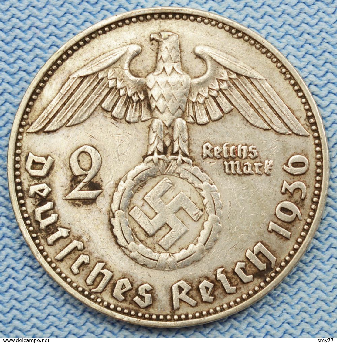 3 Reich • 2 Mark 1936 J •  RARE • Reichsmark • Third Reich • Deutschland / Germany •  [24-661] - 2 Reichsmark