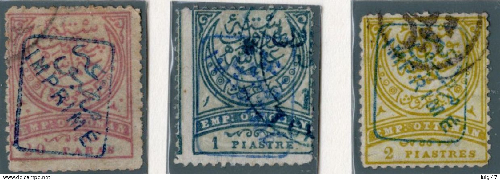 1891 - Impero Ottomano Francobolli Per Giornali N° 3-4-5  Dent. 11½ - Used Stamps