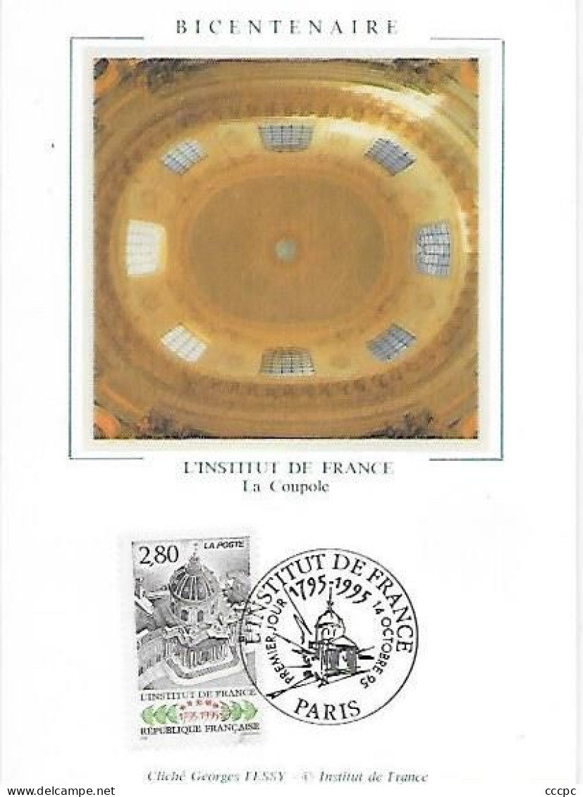 CPM Paris Bicentenaire L'institut De France - La Coupole  Carte 1er Jour - Paris (06)