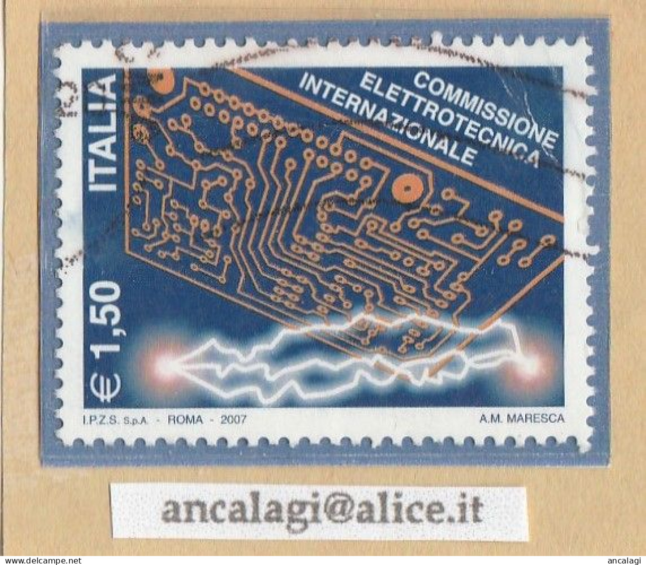 USATI ITALIA 2007 - Ref.1047 "ELETTROTECNICA" 1 Val.- - 2001-10: Usati