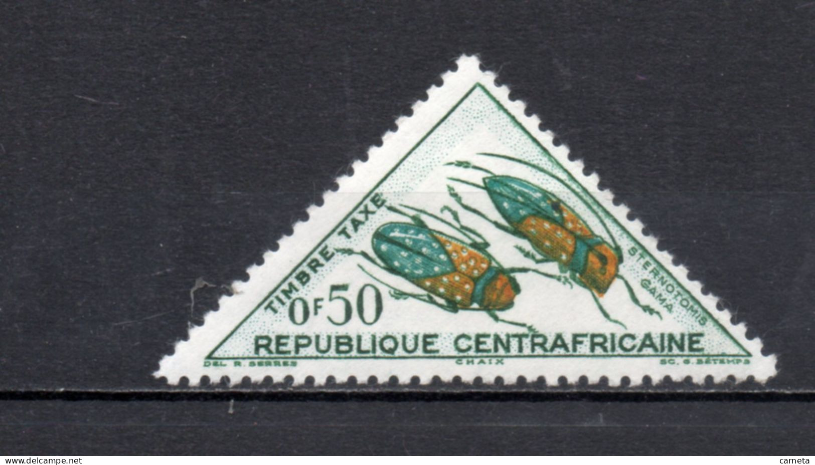 CENTRAFRIQUE TAXE  N° 2   NEUF SANS CHARNIERE COTE 0.20€   INSECTE ANIMAUX FAUNE - Centrafricaine (République)