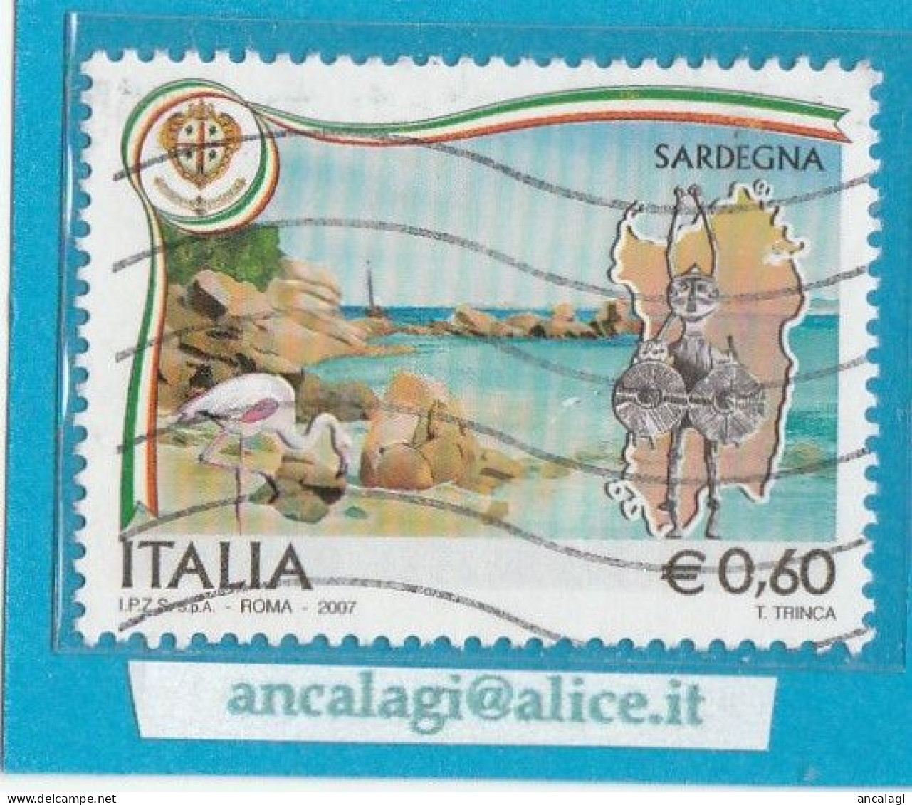 USATI ITALIA 2007 - Ref.1048 "REGIONI D'ITALIA: Sardegna" 1 Val.- - 2001-10: Usados