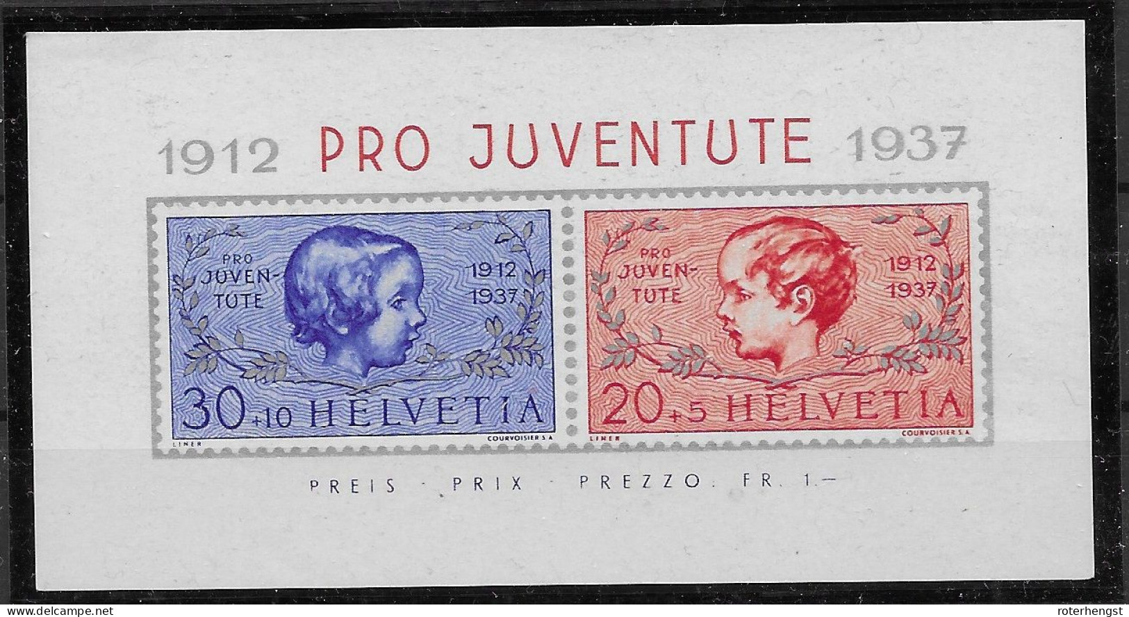 Switzerland Mnh ** 1937 8,5 Euros - Unused Stamps
