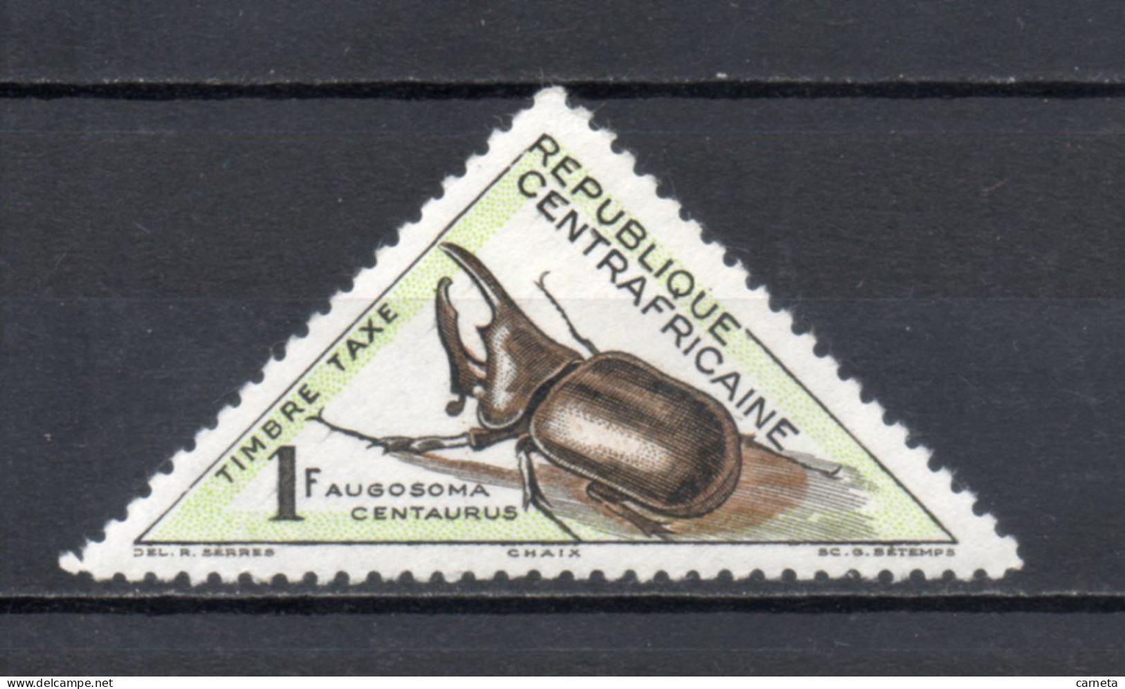 CENTRAFRIQUE TAXE  N° 3   NEUF SANS CHARNIERE COTE 0.25€   INSECTE ANIMAUX FAUNE - República Centroafricana