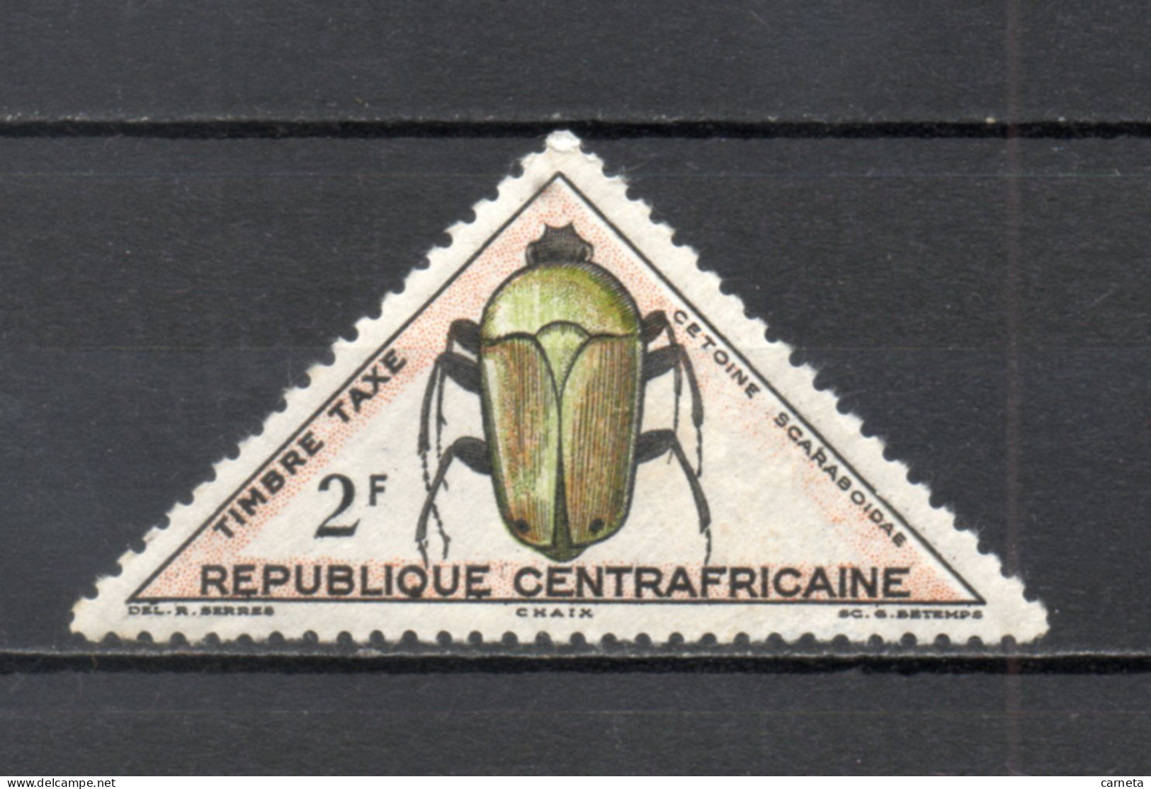 CENTRAFRIQUE TAXE  N° 6   NEUF SANS CHARNIERE COTE 0.30€   INSECTE ANIMAUX FAUNE - Zentralafrik. Republik