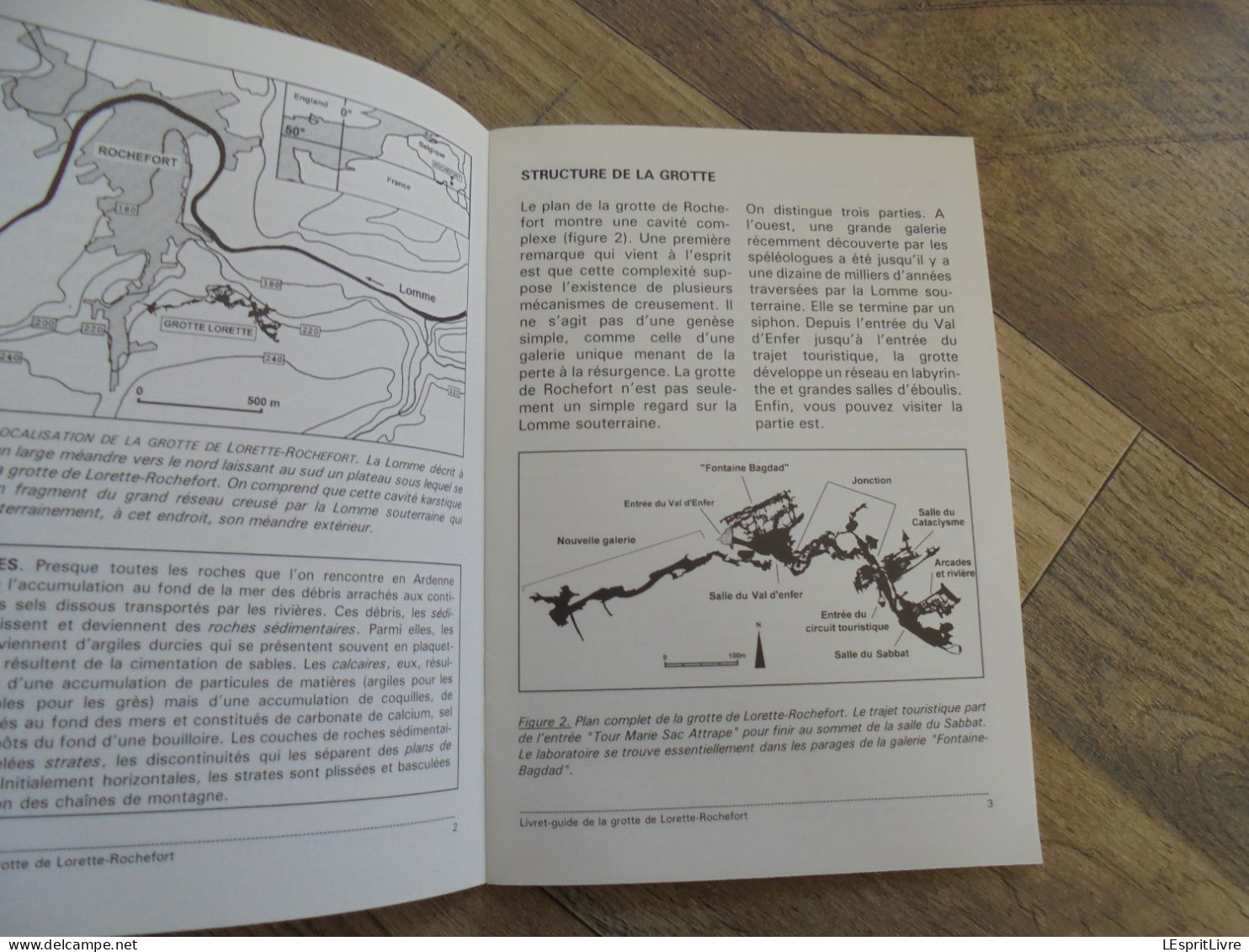 LA GROTTE DE LORETTE Rochefort Régionalisme Spéléologie Spéléologue Caverne Grottes Schéma Structure - Belgien