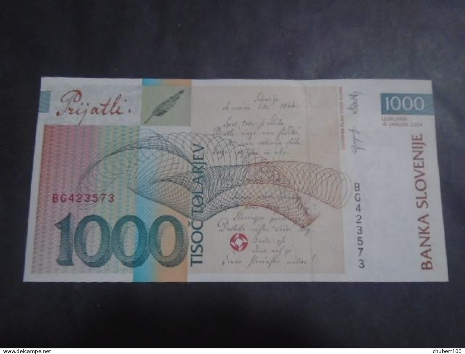 SLOVENIA , P 32b ,  1000 Tolar , 2004  ,  UNC Neuf - Slovenië