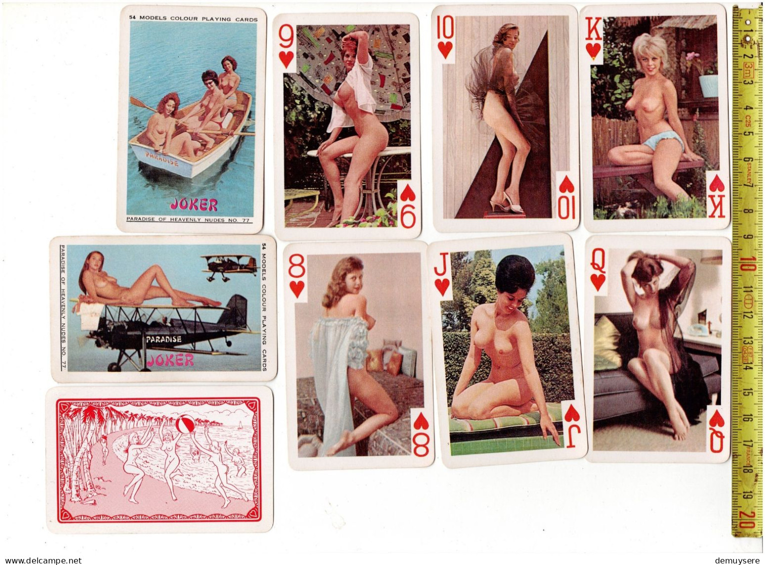 54 MODELS COLOUR PLAYING CARDS - PARADISE OF HEAVENLY NUDES NO 77 - Speelkaarten