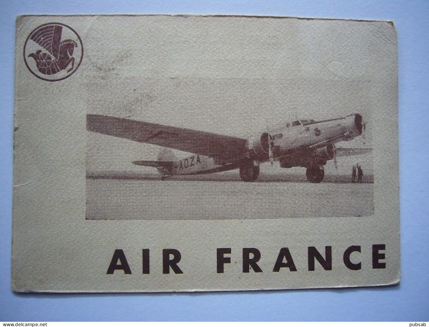 Avion / Airplane / AIR FRANCE / Dewoitine 338 / Airline Issue / Printed In Dakar, Sénégal / From Dakar To Paris - 1919-1938