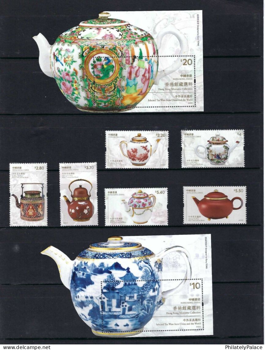 Hong Kong 2024 Museums Collection Tea Ware China & The World, Drink, Gastronomy, Odd Shaped Unusual MS MNH (**) - Ungebraucht