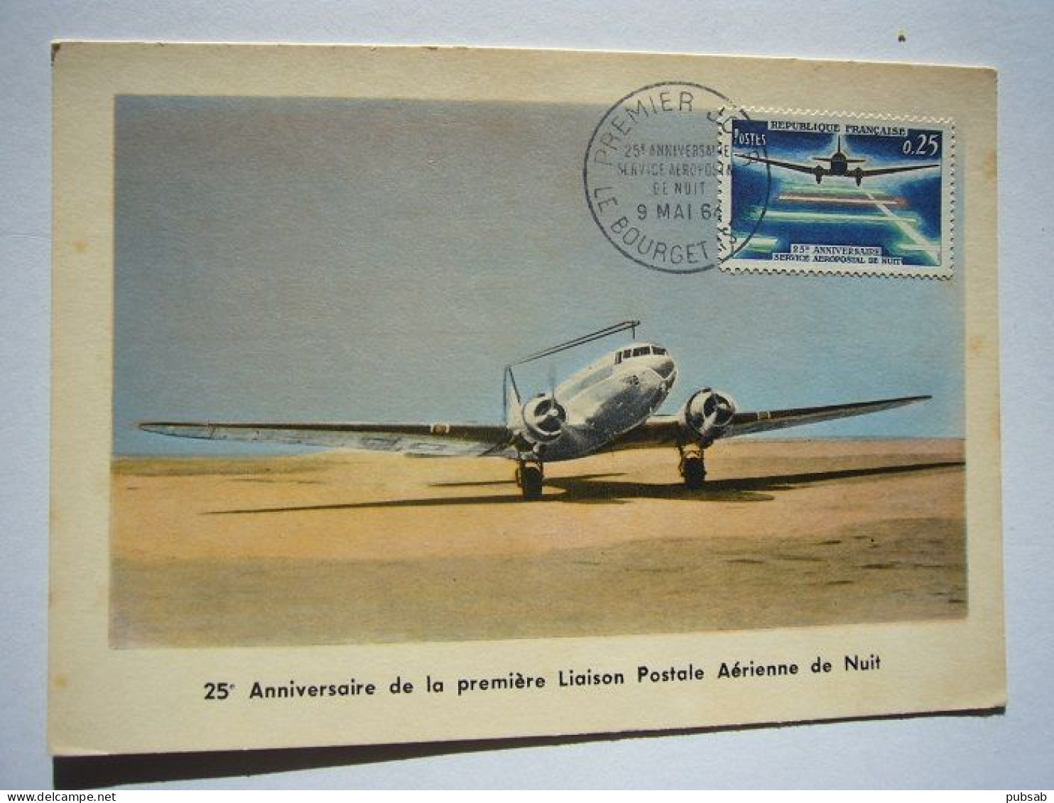 Avion / Airplane / AIR FRANCE / Douglas DC-3 / Carte Maximum - 1946-....: Moderne