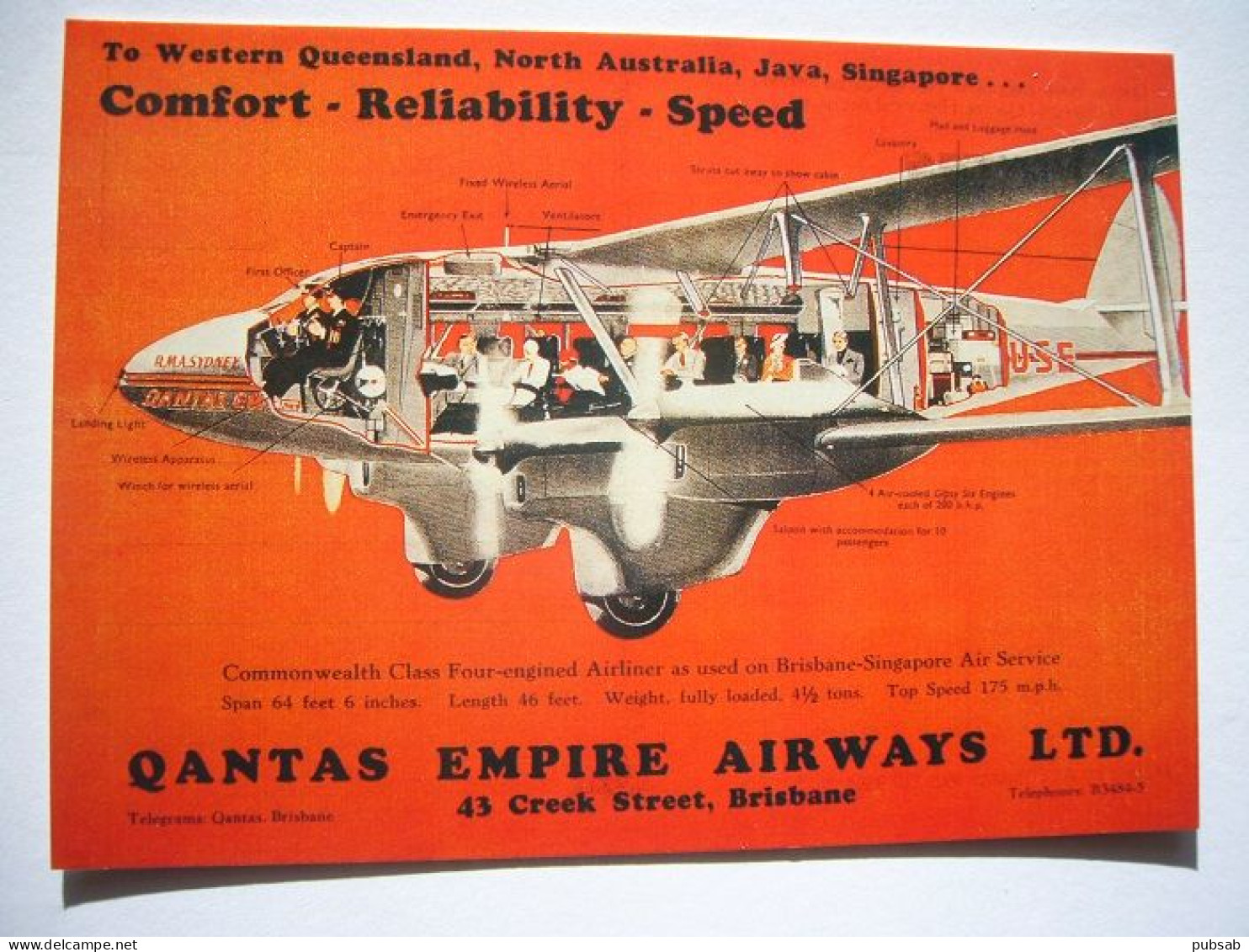 Avion / Airplane / QANTAS / De Havilland DH 84 Dragon II - 1919-1938: Fra Le Due Guerre