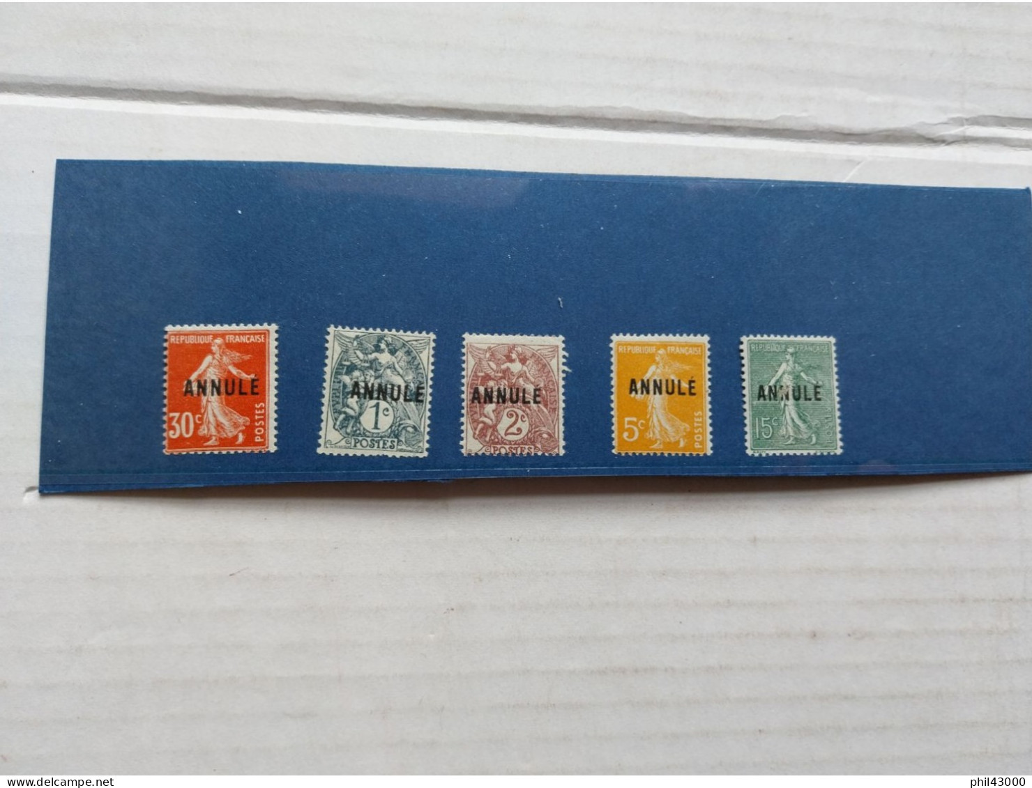 FRANCE UN LOT DE 5 TIMBRES D'INSTRUCTION ANNULE NEUF ** Et NEUF * - Neufs