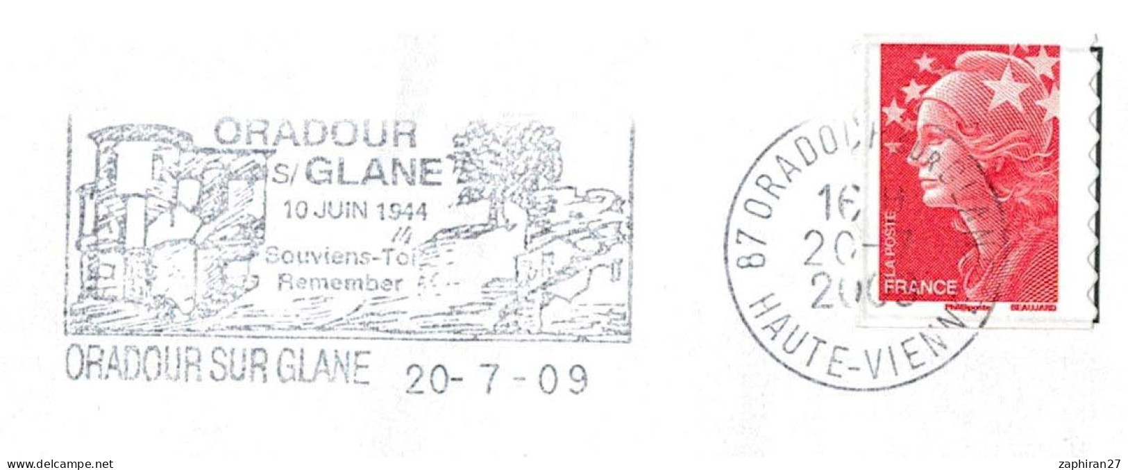 FLAMME ORADOUR SUR GLANE (87) 10 JUIN 1944 SOUVIENS TOI #729# - WW2 (II Guerra Mundial)