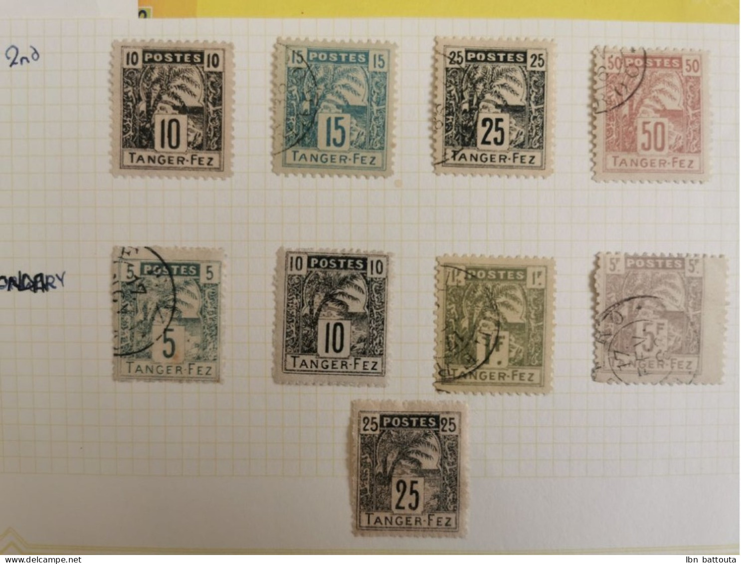 1892, Postes Locales, Tanger - Fez, Série En 7 Val. + 2, CV 120€CV - Lokale Post