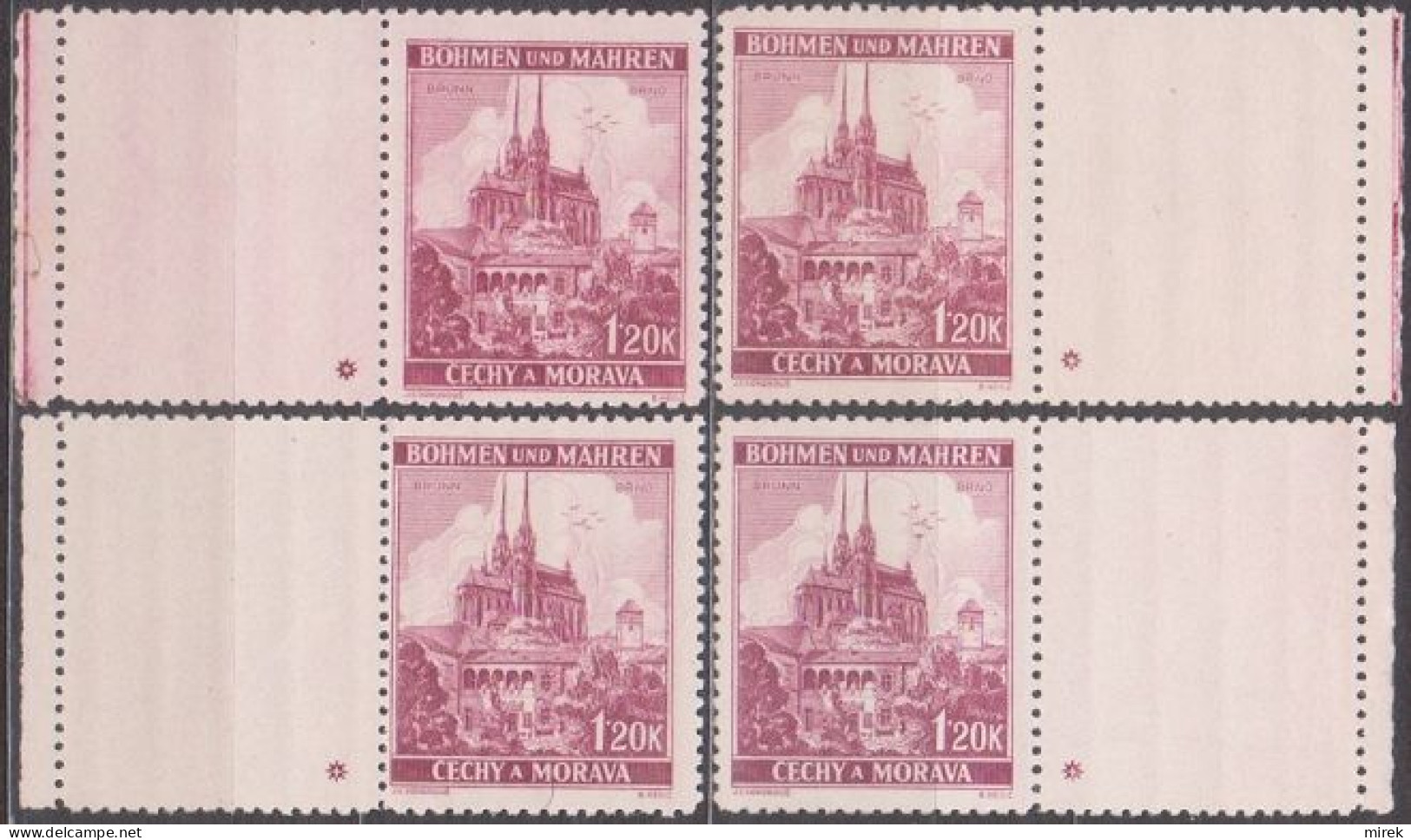 017/ Pof. 32, Complete Stamps With Coupons, Both Plate Marks * And + - Neufs