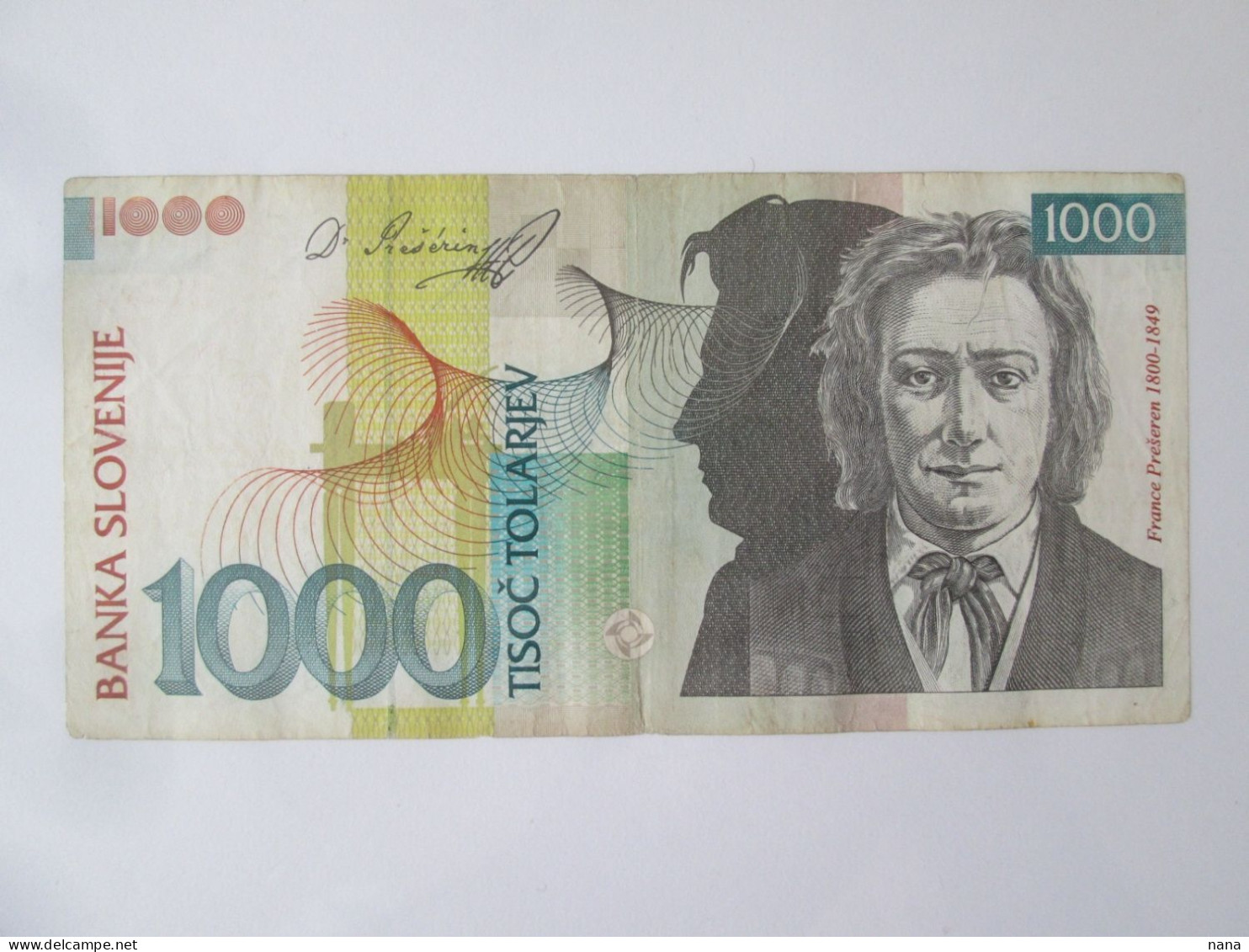 Slovenia 1000 Tolarjev 1993 Banknote See Pictures - Slovenia