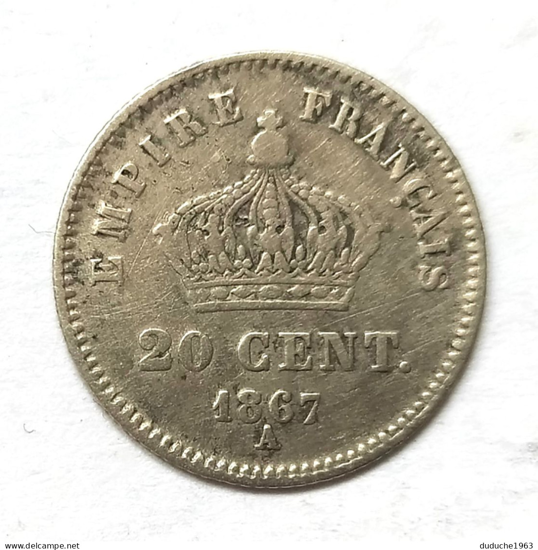 France - 20 Centimes Argent 1867 A - 20 Centimes