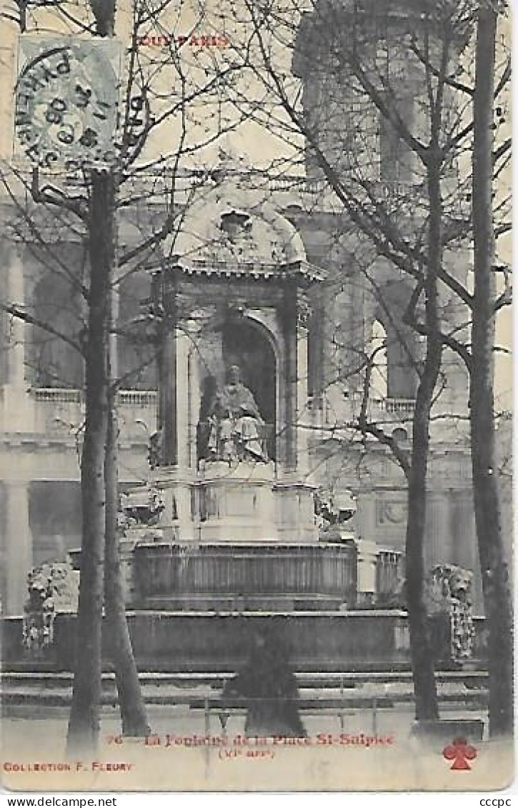 CPA Paris La Fontaine De La Place Saint-Sulpice - Paris (06)