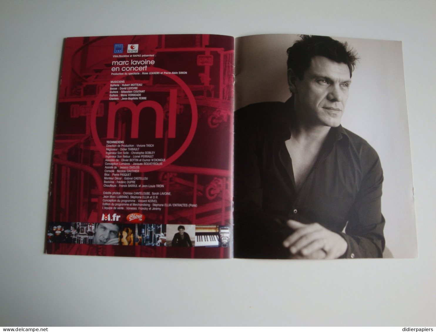 Grand Programme 2005 Marc Lavoine En Concert - Programme