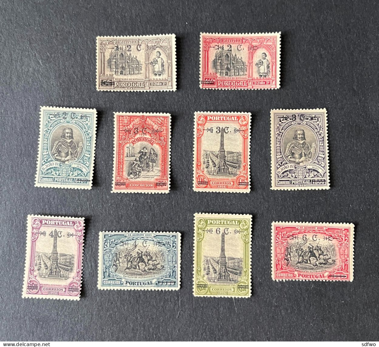 (G) Portugal 1926 1st Independence Surcharged Set - MNH - Unused Stamps