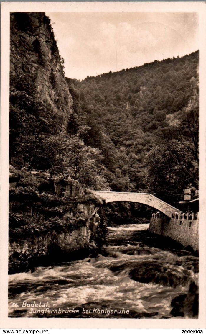 H1464 - Thale Bodetal Königsruhe Jungfernbrücke - I. Lohse Onderstempel Goslar - Thale