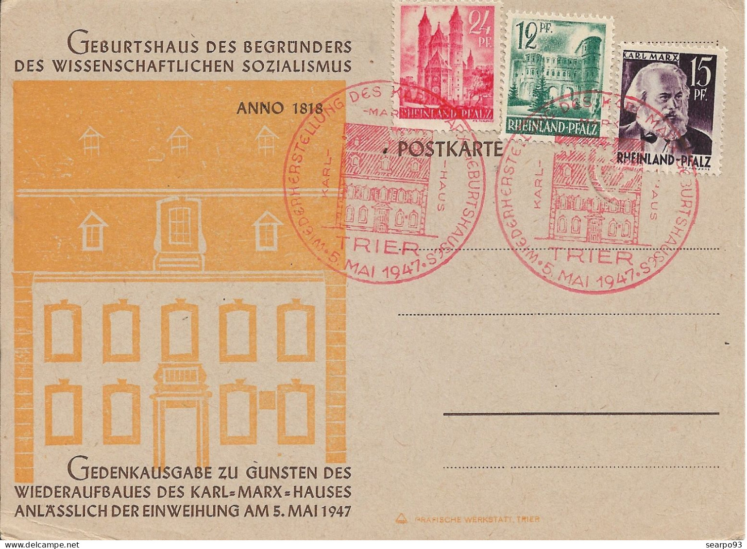 GERMANY. RHINEHINE PALATINATE. TRIER. 1947 - Otros & Sin Clasificación