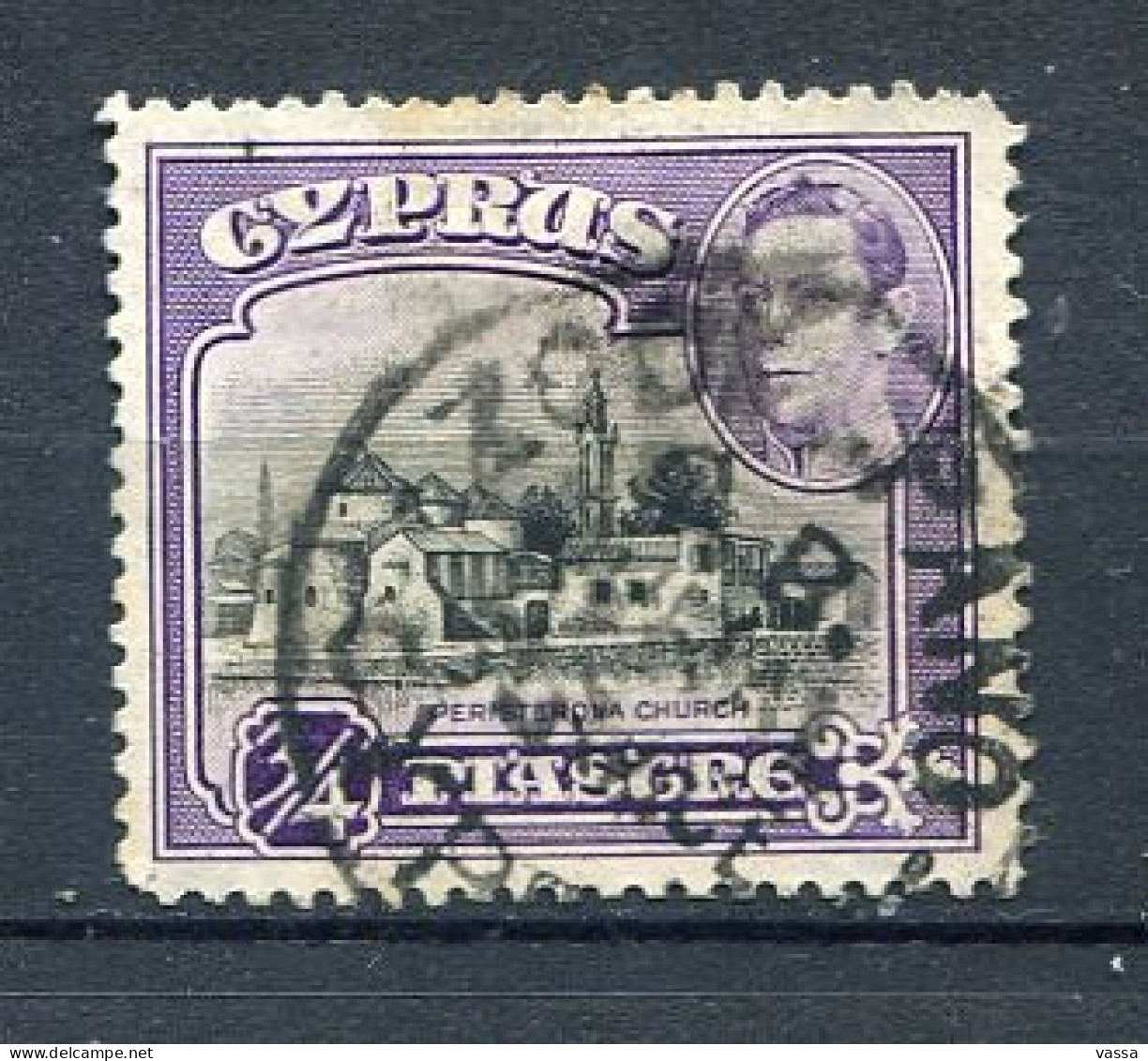 Postmark. ZODHIA  PANO  GR RURAL SERVICE On 3/4 Pi. 1938 - CYPRUS . CHYPRE - Chypre (...-1960)