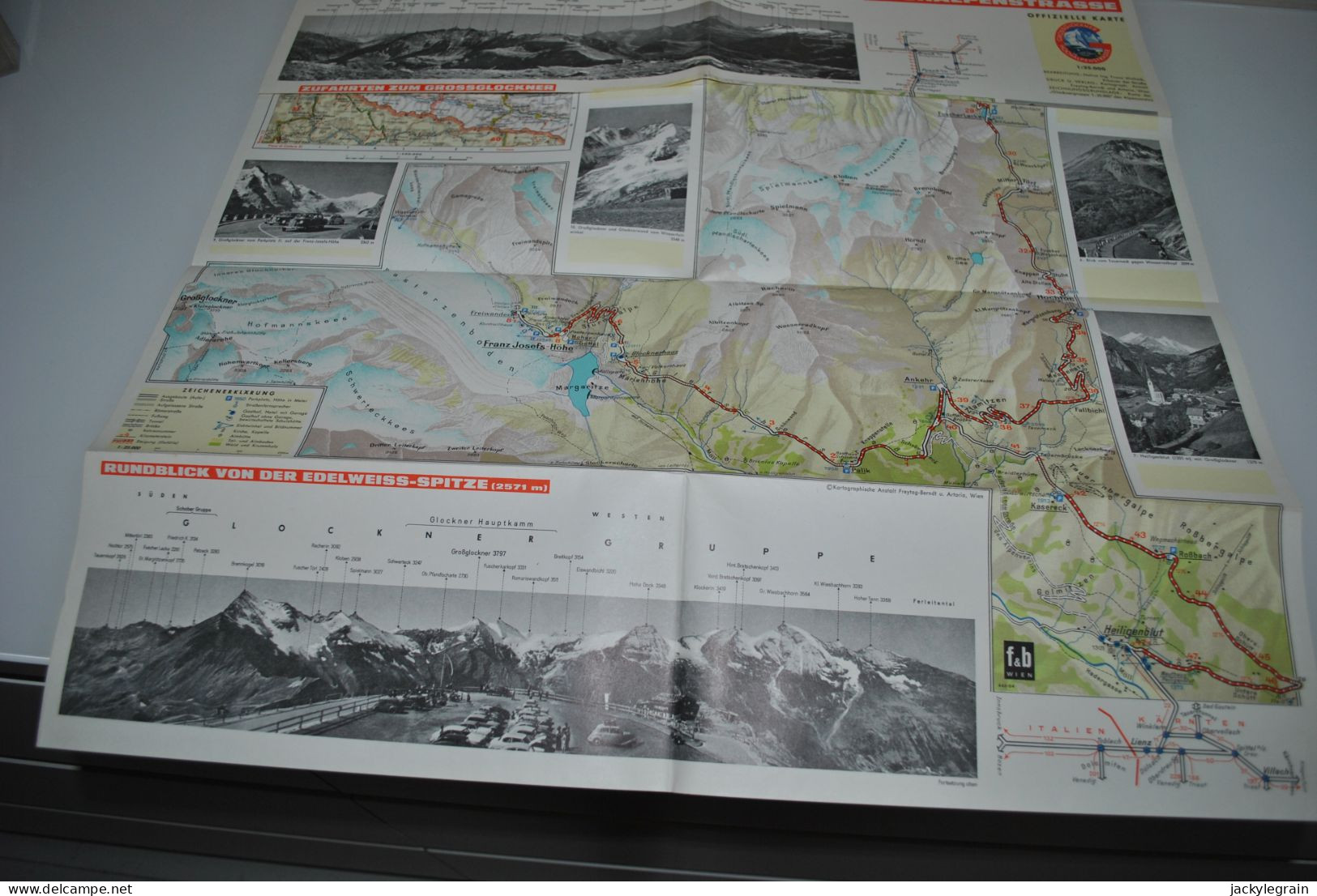 Autriche Années 1950 Carte Routes Alpines Frais De Port Belgique : 2 € Europe : 5 € - Cartes Routières