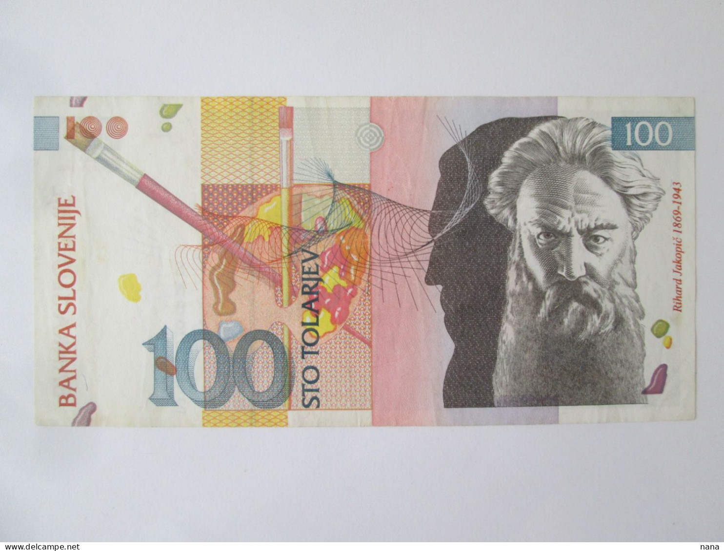 Slovenia 100 Tolarjev 1992 Banknote Very Good Condition See Pictures - Slovenia