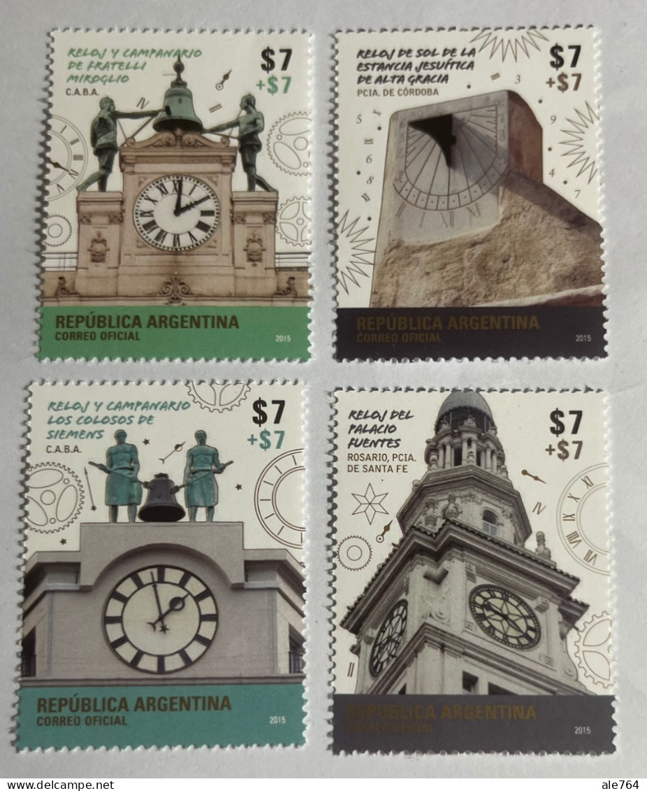 Argentina 2015, Edificios Con Relojes , Sc B 221/4, MNH. - Ungebraucht