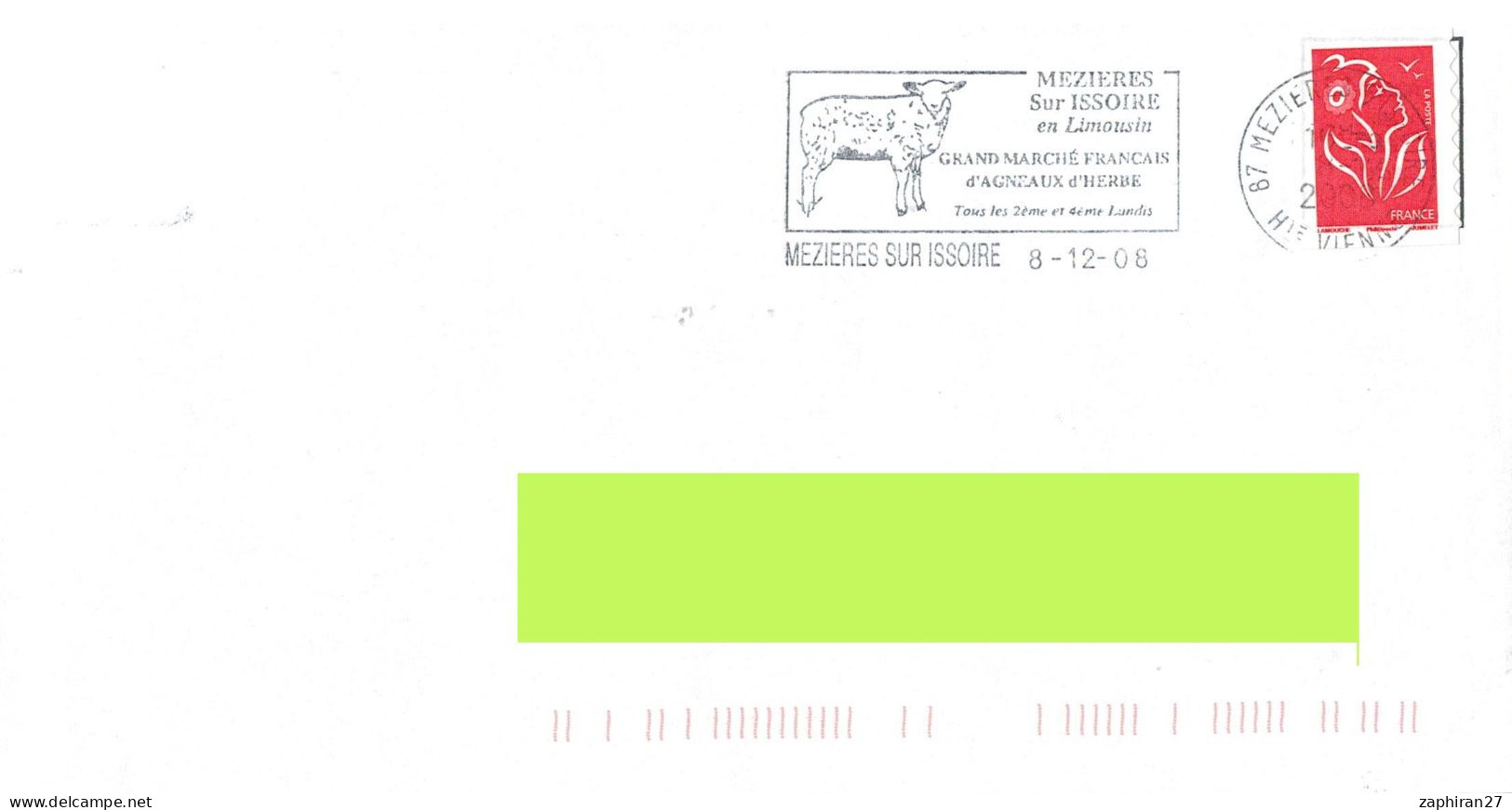 FLAMME MEZIERES SUR ISSOIRE / GRAND MARCHE FRANCAIS D'AGNEAUX D'HERBE #725# - Hoftiere