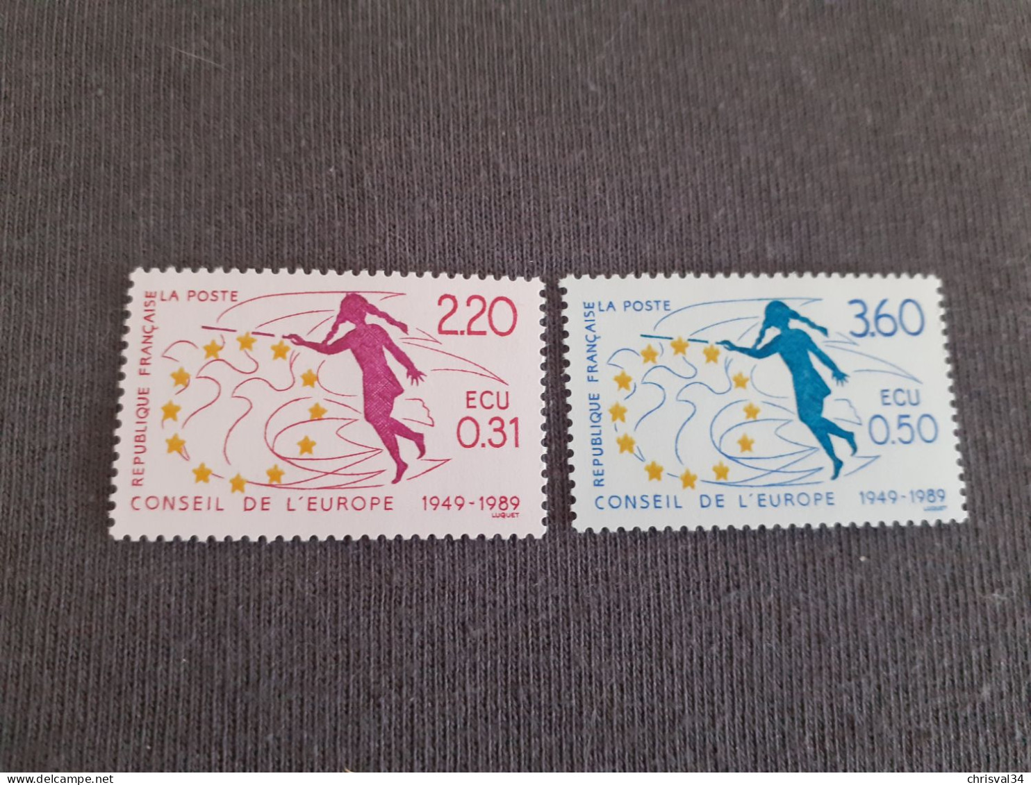 TIMBRES  DE  SERVICE  ANNEE  1989  N  100  / 101  COTE  3,40  EUROS  NEUFS  SANS  CHARNIERES - Neufs